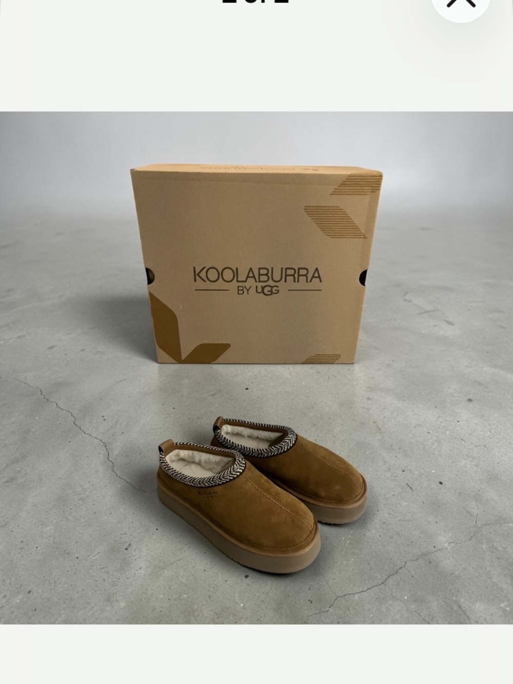 NWB KOOLBARRA BY UGG BURREE PLATFORM CHESTNUT SUEDE CLOGS SLIPPERS TASMAN STYLE
